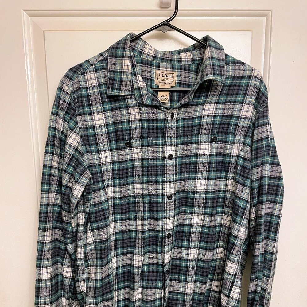 L.L. Bean Flannel Long Sleeve Shirt Men's Medium